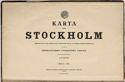 Titelblad till 1909 års karta