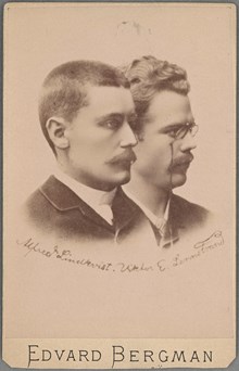 Porträtt av Alfred Lindkvist och Viktor Lennstrand