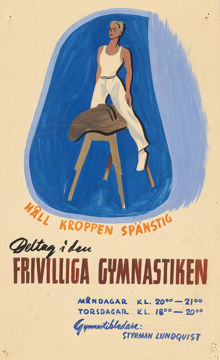 Affisch för frivillig gymnastik