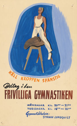 Affisch för frivillig gymnastik