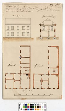 Nybyggnad för Malmqvistska uppfostringsanstalten på Södermalm – ritning 1855