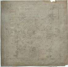Stadsbiblioteket – ritning till källarvåning från 1924-1925