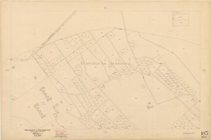Bladet är ritat i tusch på papper som numera är gulnat
