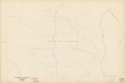 Bladet är ritat i tusch på papper som numera är gulnat