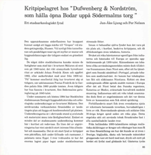 Kritpipelagret hos "Dufwenberg & Nordström, som hålla öpna Bodar uppå Södermalms torg" : ett stadsarkeologiskt fynd / Jan-Åke Ljung och Per Nelson