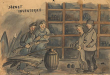 Personal inventerar järn på Mälarvarvet