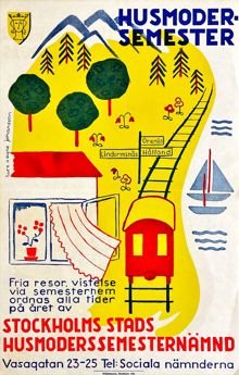 Affisch för husmoderssemester