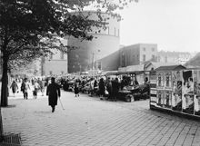 Stockholms stadsbibliotek sett från Odenplan