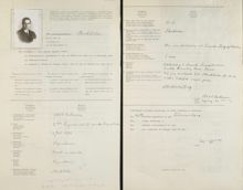 Danske regissören Axel Esbensen ansöker om uppehållsbok i Sverige 1919