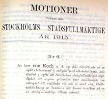 Motion om alkoholister, utskänkningstillstånd och skapandet av en nykterhetsnämnd - Stadsfullmäktige 1915