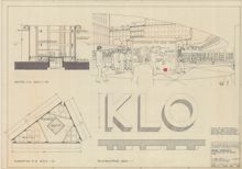 Ritning till klotterplank på Sergels torg från 1971