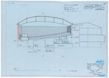 Biografen Forum / Årsta Folkets hus, ritning från 1950