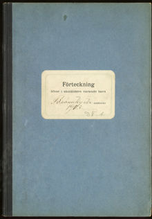 Brännkyrka skolarkiv, skolkatalog år 1903