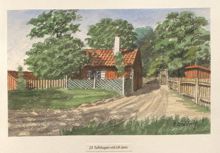 ”Tullstugan vid Lill-Jans” av akvarellmålaren Frans Lindström