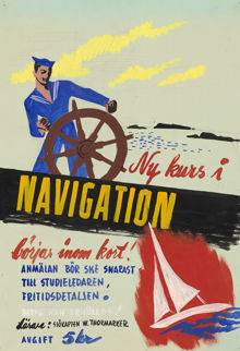 Affisch för kurs i navigation