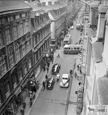 Trafik på Drottninggatan 1952