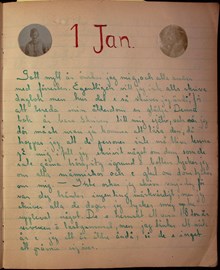 Maja Berghs dagbok - Maja reflekterar kring sitt dagboksskrivande 1918 