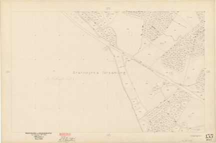 Bladet är ritat i tusch på papper som numera är gulnat