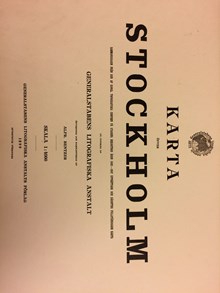 1899 års karta över Stockholm (Alfred Bentzer)