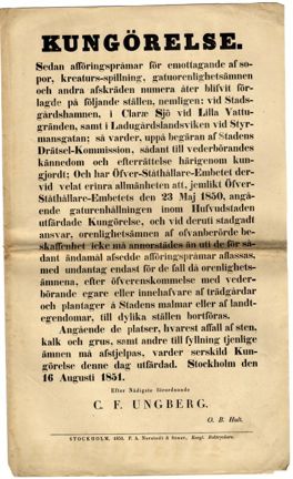 Svart trycktext på gulnat papper