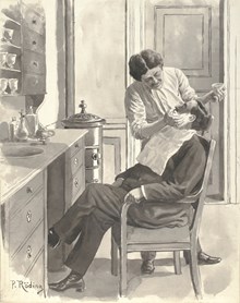 Hos barberaren 1912
