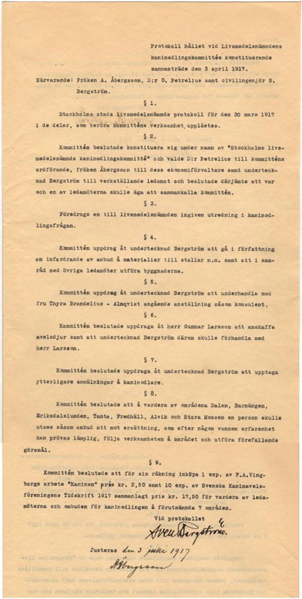 Uppfödning av kaniner under hungersnöden 1917