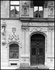 Landbyska Verket 1. Portal och del av fasad, Birger Jarlsgatan nr 20